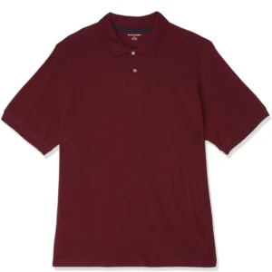 Amazon Essentials Men's Regular-Fit Cotton Pique Polo Shirt, Burgundy