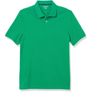 Amazon Essentials Men's Slim-Fit Cotton Pique Polo Shirt, Green