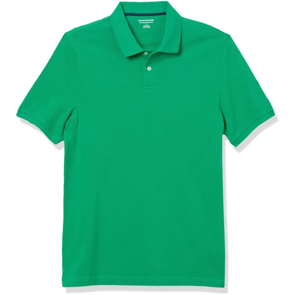 Amazon Essentials Men's Slim-Fit Cotton Pique Polo Shirt, Green