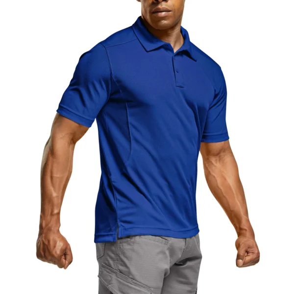 CQR Men's Pique Polo Shirt, Frost Essential Cobalt Blue