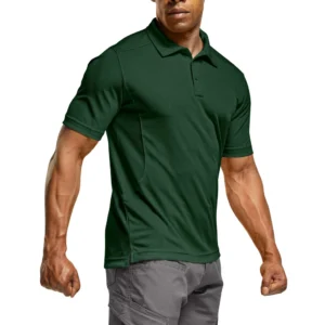 CQR Men's Pique Polo Shirt, Frost Essential Jade Green