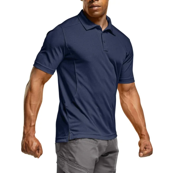 CQR Men's Pique Polo Shirt, Frost Essential Navy