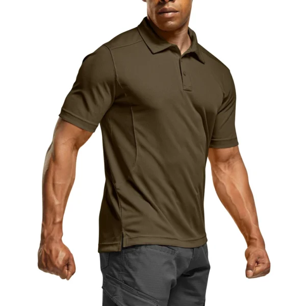 CQR Men's Pique Polo Shirt, Frost Essential Tundra