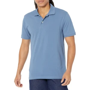 GAP Men's Stretch Pique Polo Shirt, Bainbridge Blue