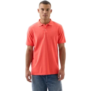 GAP Men's Stretch Pique Polo Shirt, Cayenne