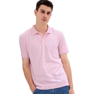 GAP Men's Stretch Pique Polo Shirt, Light Peony