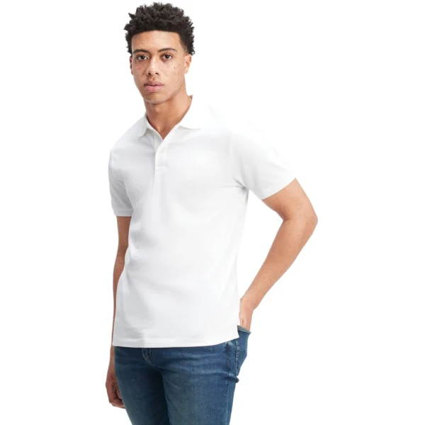 GAP Men's Stretch Pique Polo Shirt, White Global