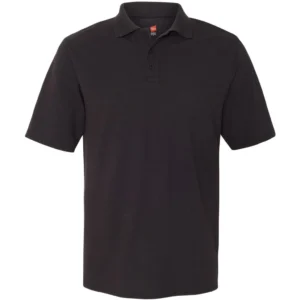 Hanes Men’s X-Temp Short Sleeve Polo Shirt, Black