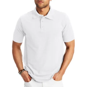 Hanes Men’s X-Temp Short Sleeve Polo Shirt, White