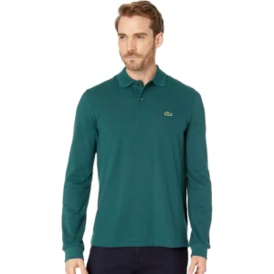 Lacoste Men's Classic Long Sleeve Pique Polo Shirt, Aconit