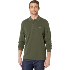 Lacoste Men's Classic Long Sleeve Pique Polo Shirt, Baobab