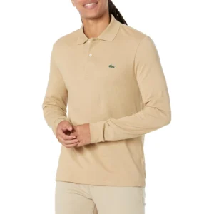 Lacoste Men's Classic Long Sleeve Pique Polo Shirt, Viennois