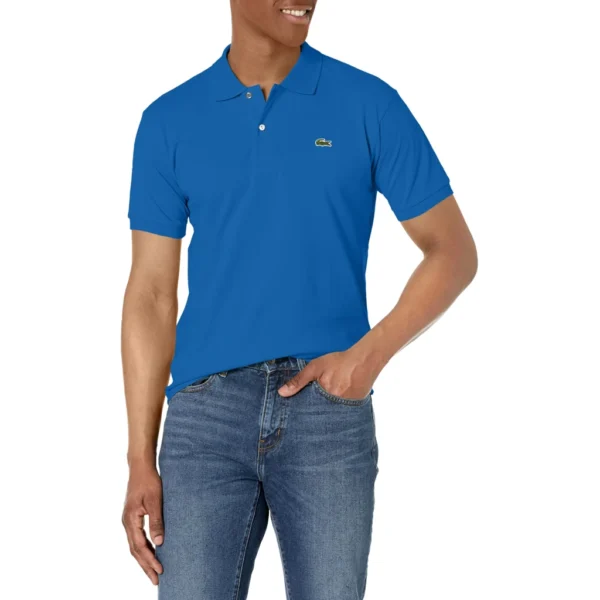 Lacoste Men's Classic Short Sleeve Piqué L.12.12 Polo Shirt, Cobalt