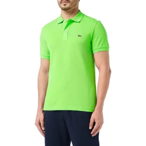 Lacoste Men's Legacy Classic Pique Slim Fit Short Sleeve Polo Shirt, Brasilia