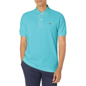 Lacoste Men's Legacy Short Sleeve L.12.12 Pique Polo Shirt, Azure Blue