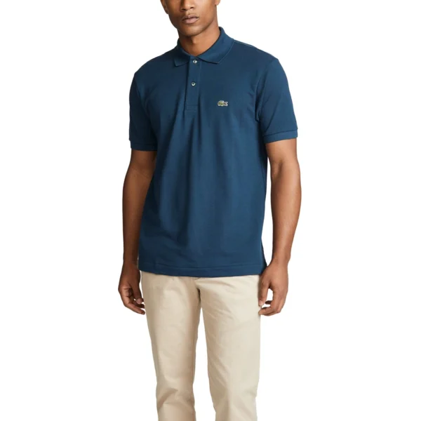 Lacoste Men's Legacy Short Sleeve L.12.12 Pique Polo Shirt, Azurite Blue