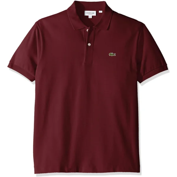 Lacoste Men's Legacy Short Sleeve L.12.12 Pique Polo Shirt, Pinot Noir Red