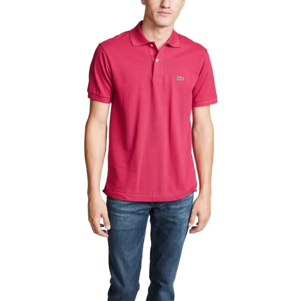 Lacoste Men's Legacy Short Sleeve L.12.12 Pique Polo Shirt, Piping Red