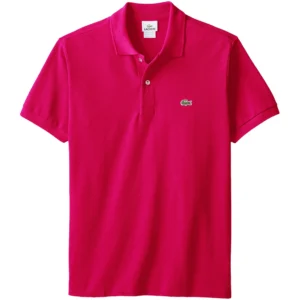 Lacoste Men's Legacy Short Sleeve L.12.12 Pique Polo Shirt, Rasberry Sorbet