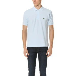 Lacoste Men's Legacy Short Sleeve L.12.12 Pique Polo Shirt, Rill Light Blue