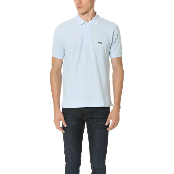 Lacoste Men's Legacy Short Sleeve L.12.12 Pique Polo Shirt, Rill Light Blue