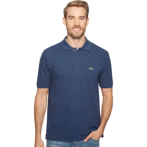 Lacoste Men's Legacy Short Sleeve L.12.12 Pique Polo Shirt, Ship Blue