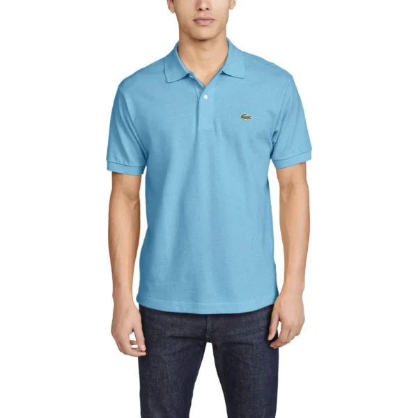 Lacoste Men's Short Sleeve Pima Jersey Interlock Regular Fit Polo, Barbeau Blue