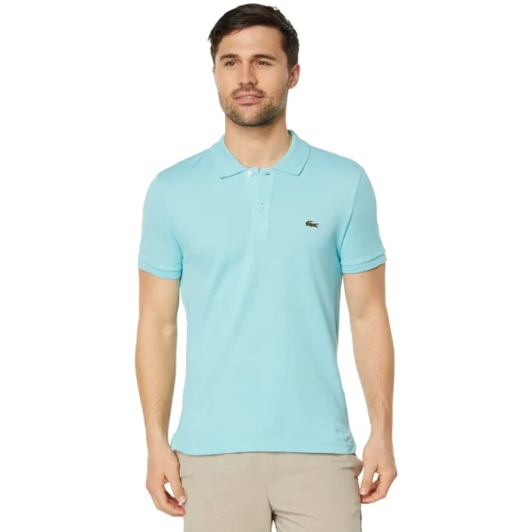 Lacoste Men's Short Sleeve Pima Jersey Interlock Regular Fit Polo, Littoral