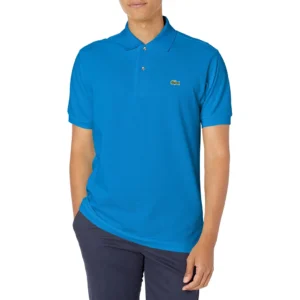 Lacoste Men's Short Sleeve Pima Jersey Interlock Regular Fit Polo, Marina