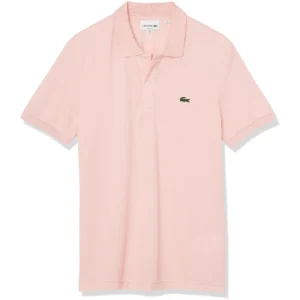 Lacoste Men's Short Sleeve Pima Jersey Interlock Regular Fit Polo, Waterlily