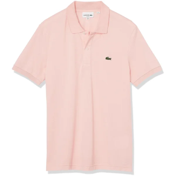 Lacoste Men's Short Sleeve Pima Jersey Interlock Regular Fit Polo, Waterlily