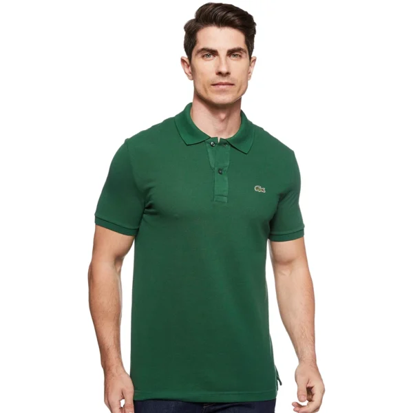 Lacoste Men's Slim Fit Petit Pique Cotton Polo, Appalachan Green