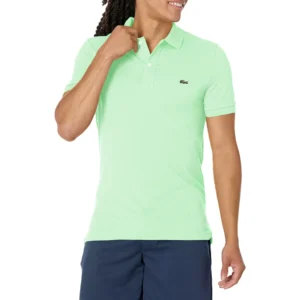 Lacoste Men's Slim Fit Petit Pique Cotton Polo, Ash