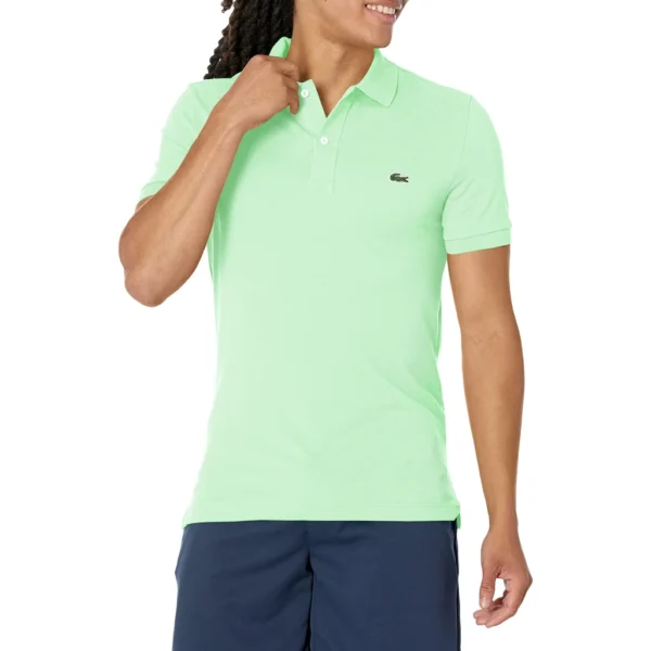 Lacoste Men's Slim Fit Petit Pique Cotton Polo, Ash