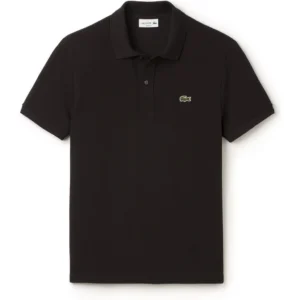 Lacoste Men's Slim Fit Petit Pique Cotton Polo, Black