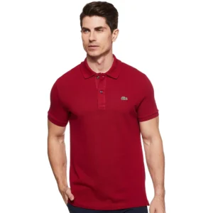 Lacoste Men's Slim Fit Petit Pique Cotton Polo, Bordeaux