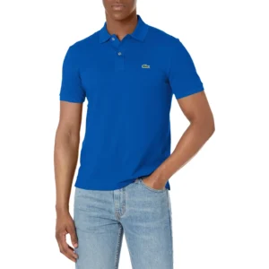 Lacoste Men's Slim Fit Petit Pique Cotton Polo, Cobalt