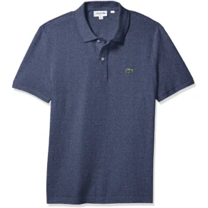 Lacoste Men's Slim Fit Petit Pique Cotton Polo, Heather Nebula