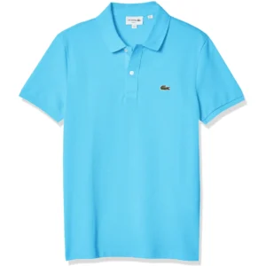 Lacoste Men's Slim Fit Petit Pique Cotton Polo, Marquise Blue