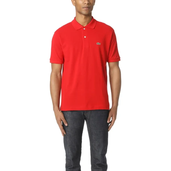 Lacoste Men's Slim Fit Petit Pique Cotton Polo, Red