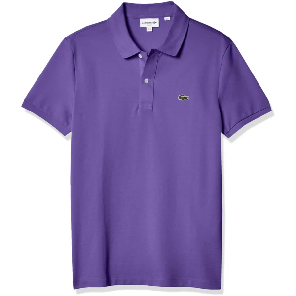 Lacoste Men's Slim Fit Petit Pique Cotton Polo, Regal Purple