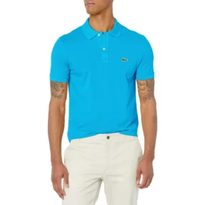 Lacoste Men's Slim Fit Petit Pique Cotton Polo, Seaside