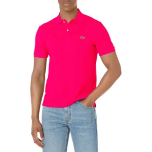 Lacoste Men's Slim Fit Petit Pique Cotton Polo, Spinelle