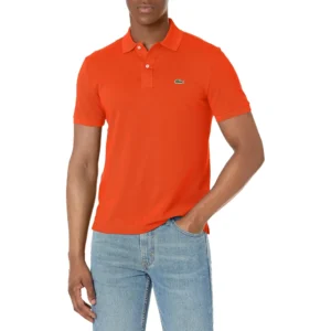 Lacoste Men's Slim Fit Petit Pique Cotton Polo, Sunrise