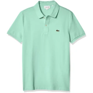 Lacoste Men's Slim Fit Petit Pique Cotton Polo, Syringa Mint