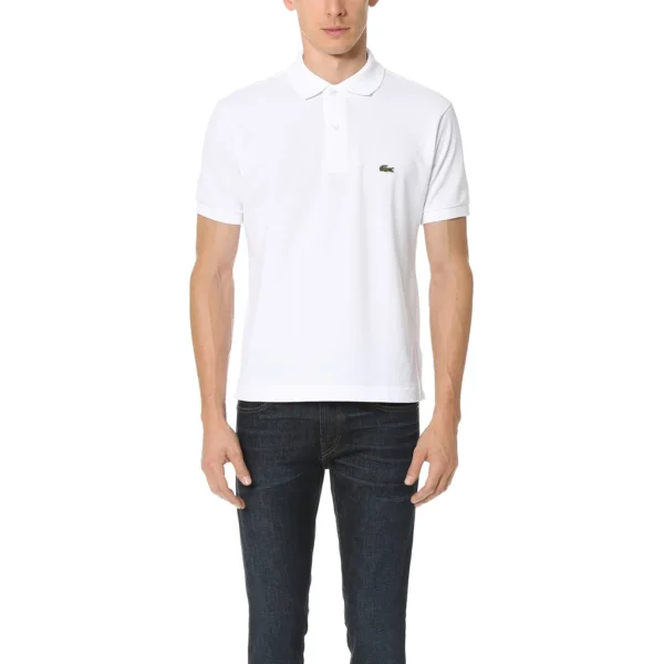 Lacoste Men's Slim Fit Petit Pique Cotton Polo, White