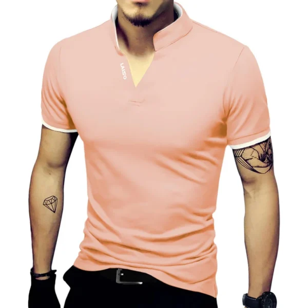 Logeeyar Men's Polo Shirt, A-light Pink