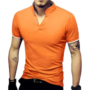 Logeeyar Men's Polo Shirt, A-orange/378