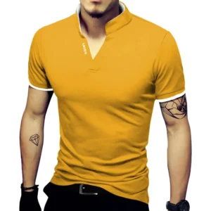 Logeeyar Men's Polo Shirt, A-yellow