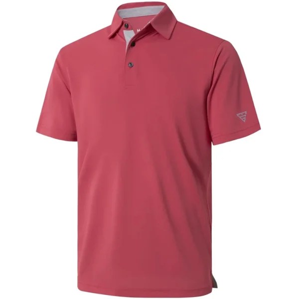 Maelreg Men's Solid Golf Shirt, Brick